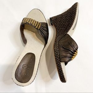 Cole Haan Brown Strapless Wedges